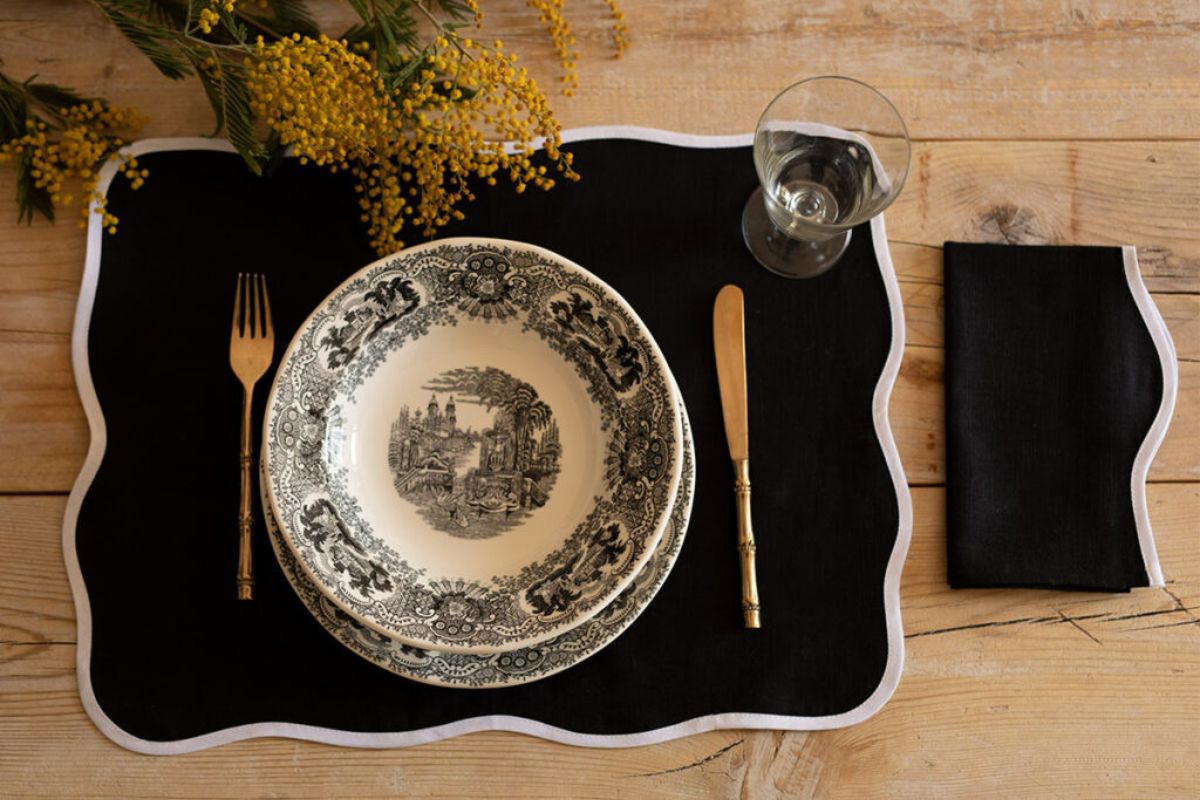Individual Lino Curvy Negro