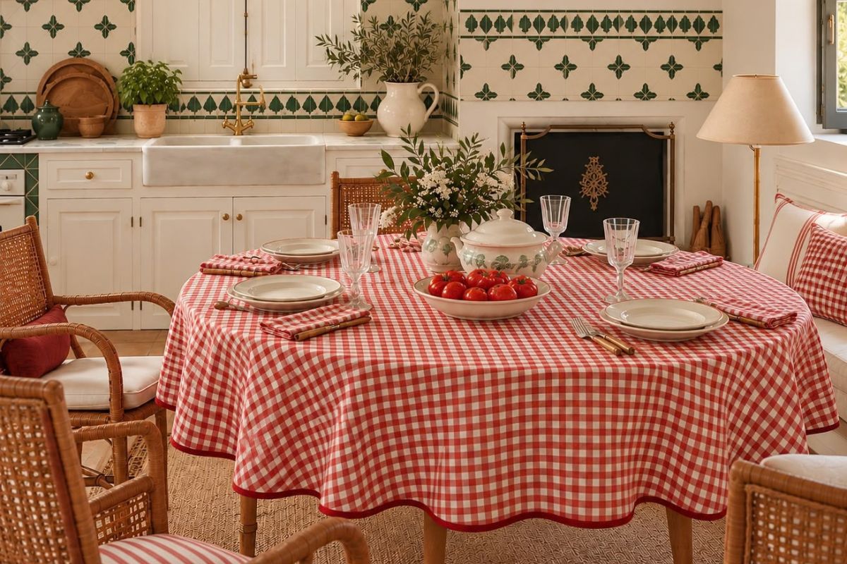 Mantel vichy rojo