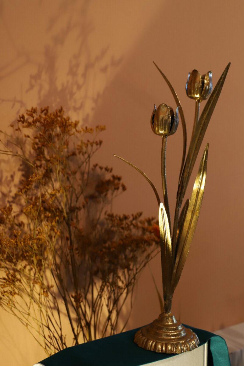 Candelabro tulipanes doble