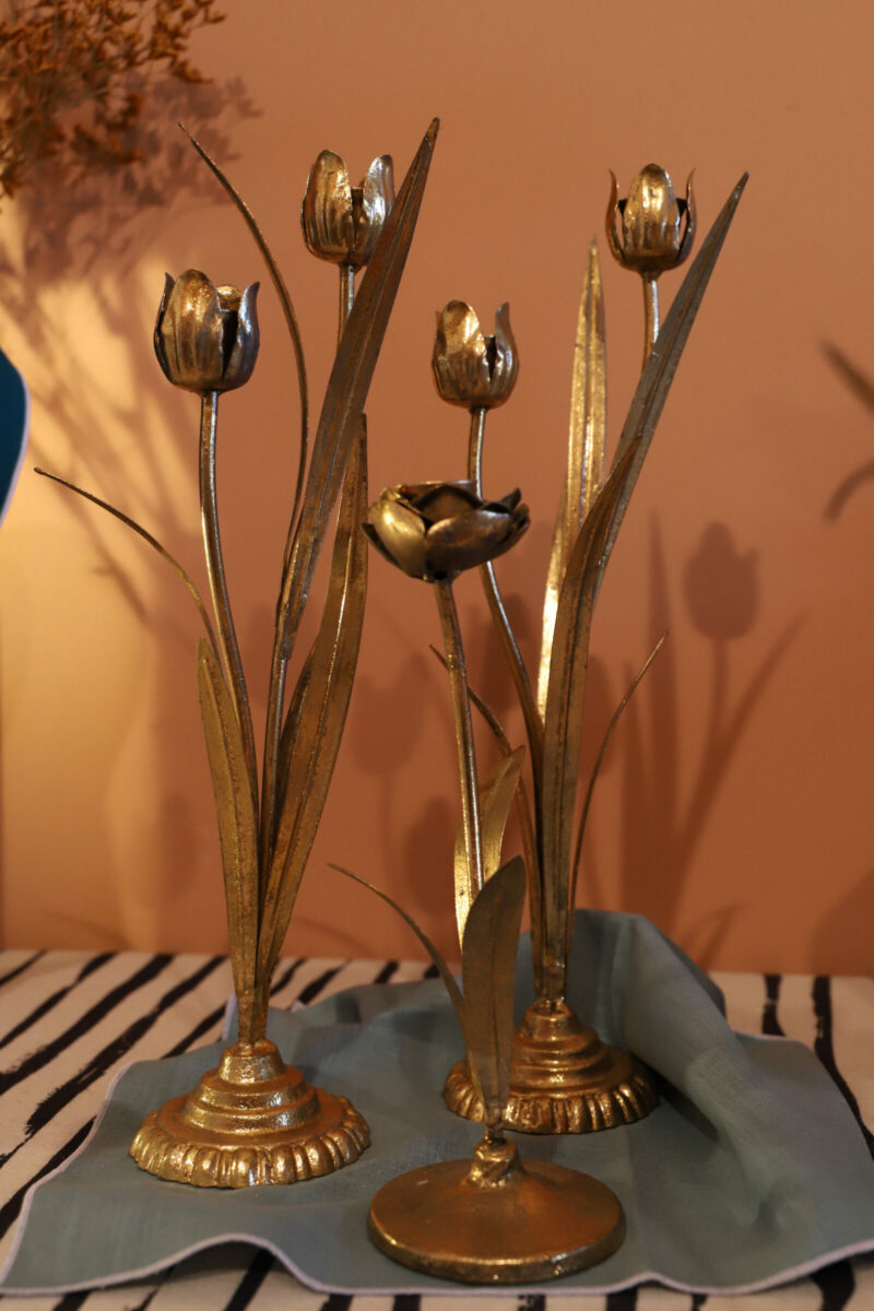 Juego de tulipanes  y rosa