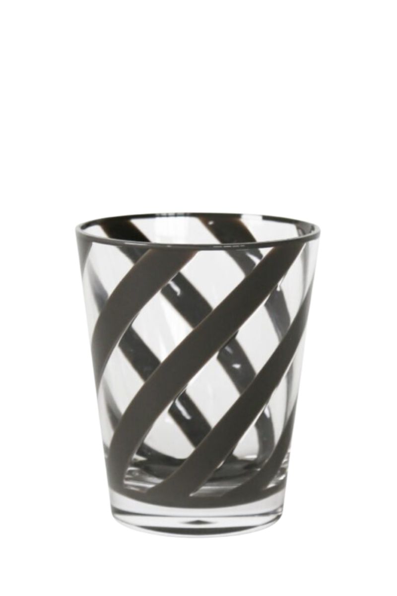 Vasos Metacrilato espiral negro mate