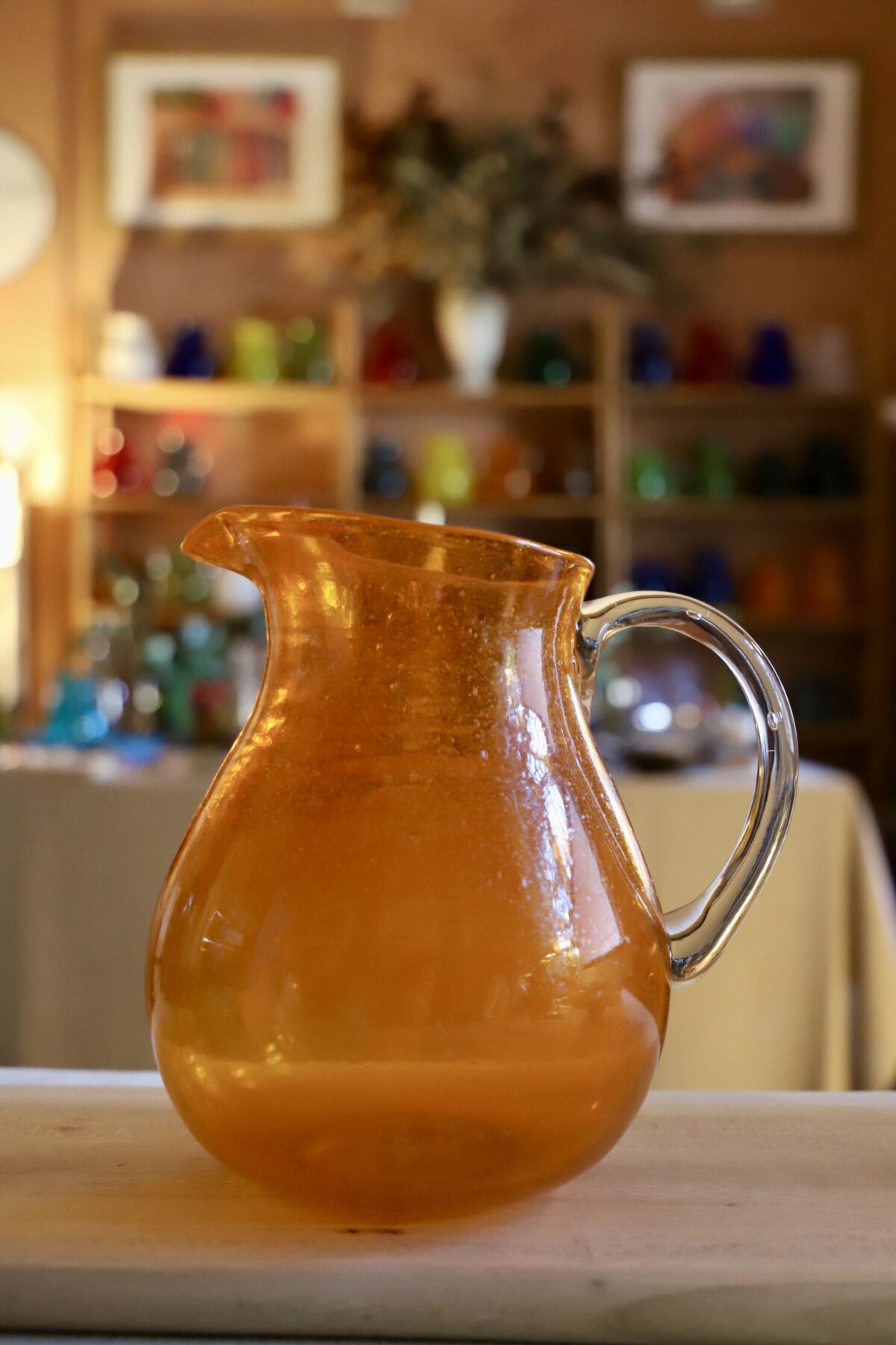 Jarra gande cristal naranja
