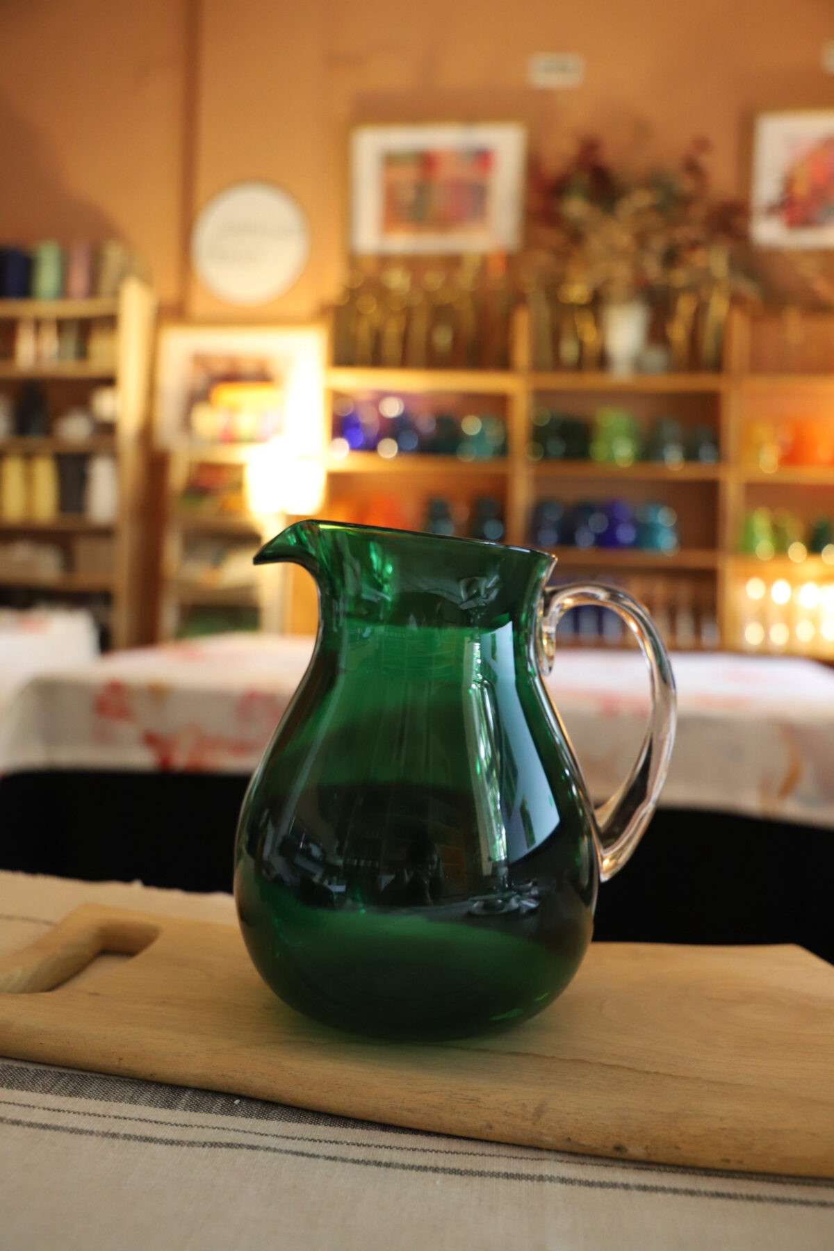 Jarra grande metacrilato verde botella