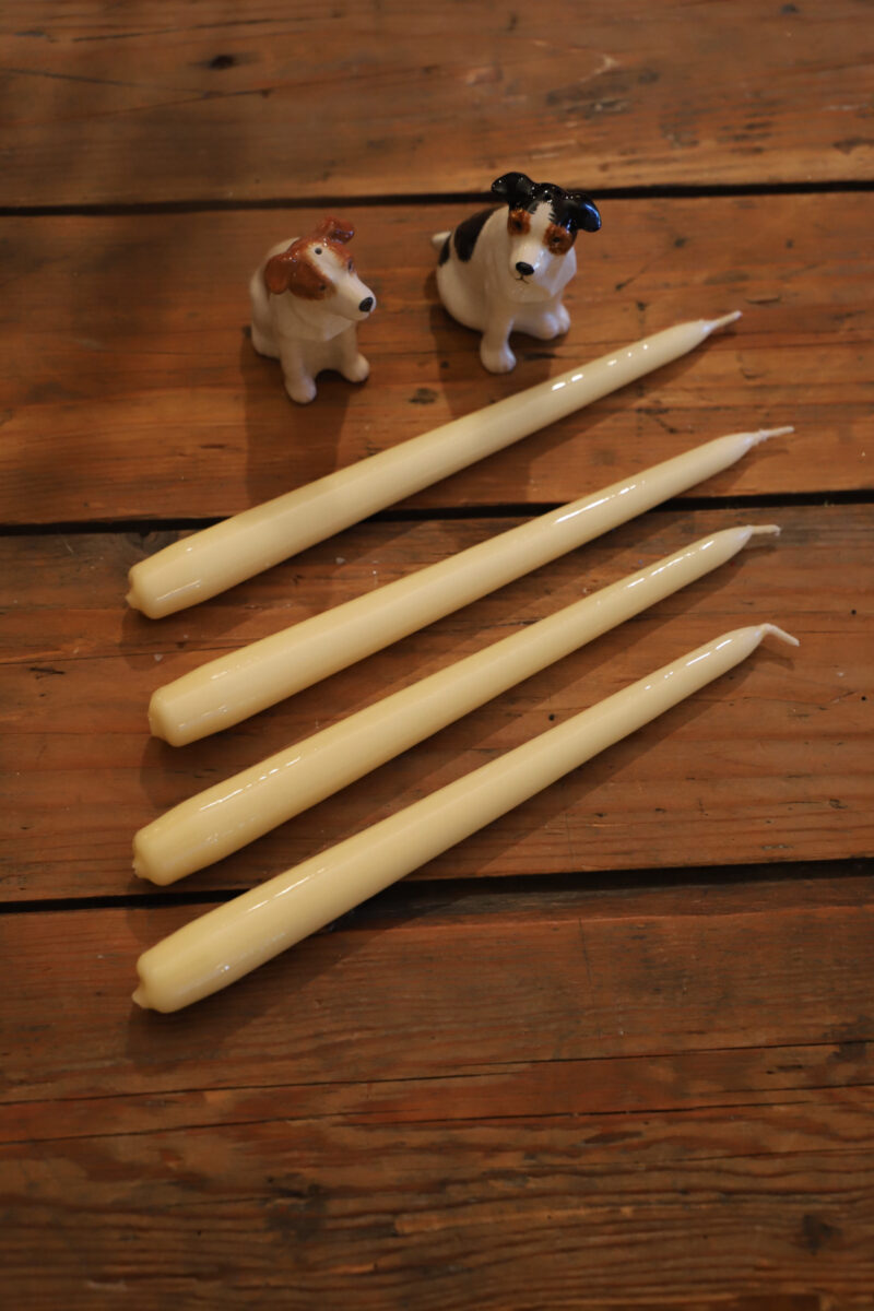 Estuche 4 velas hueso XL