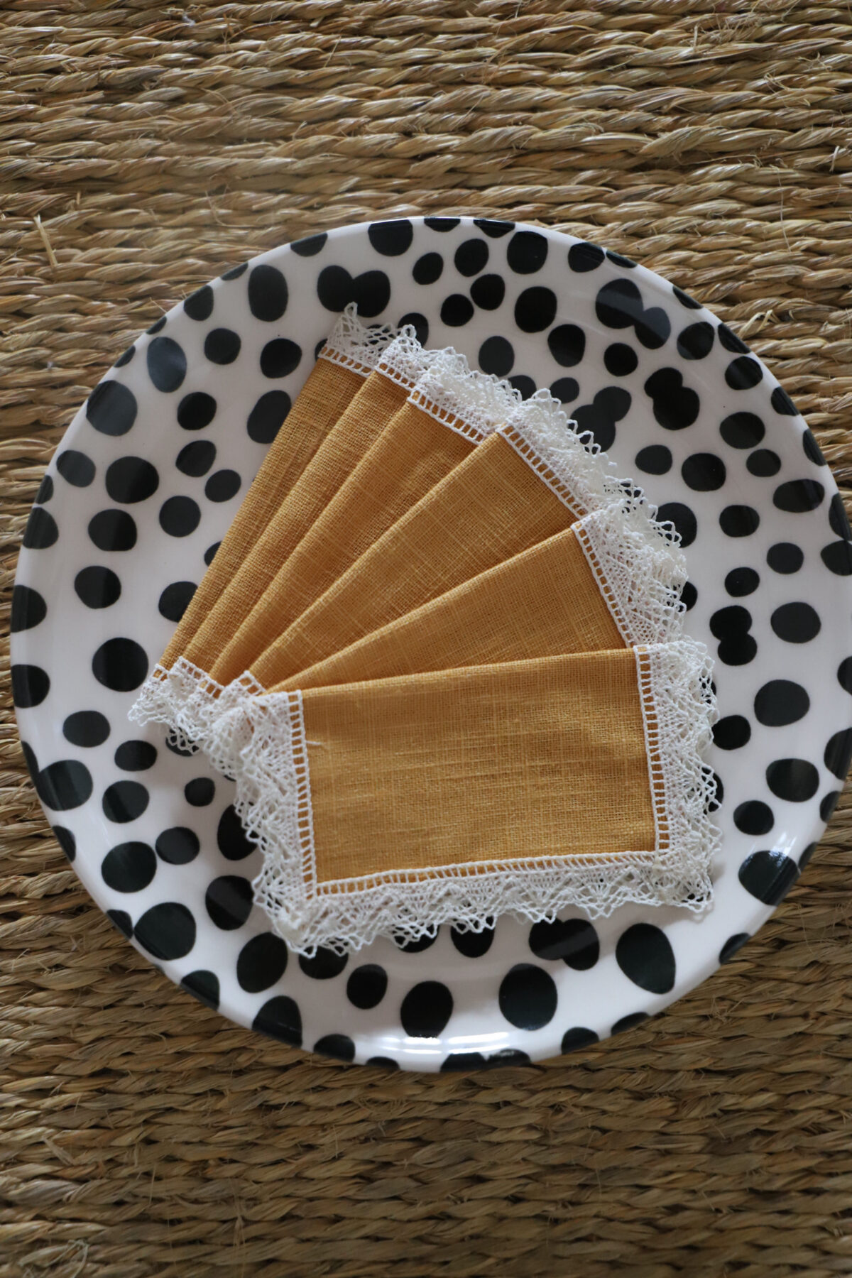 Servilletas de aperitivo mostaza