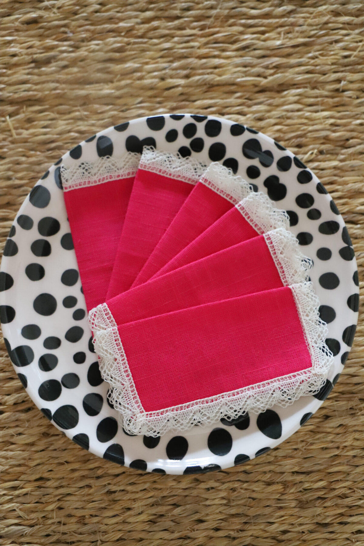 Servilletas de merienda rosa fucsia