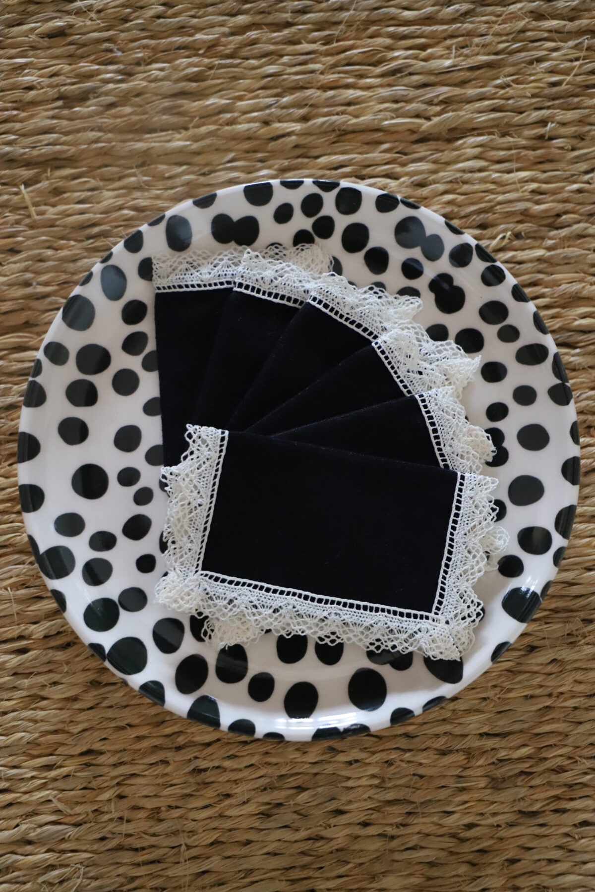 Servilletas de merienda negras