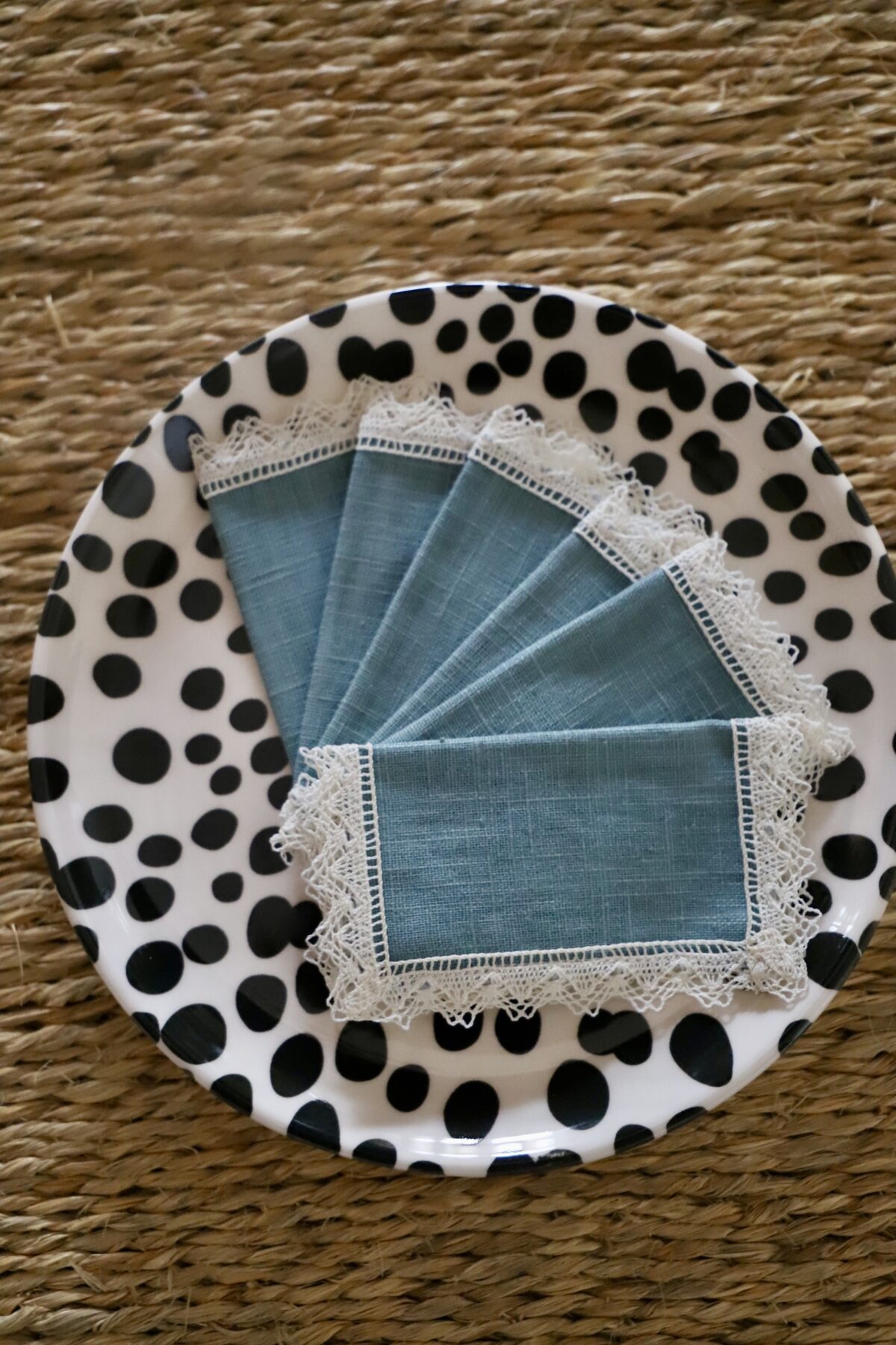 Servilletas de merienda verde agua