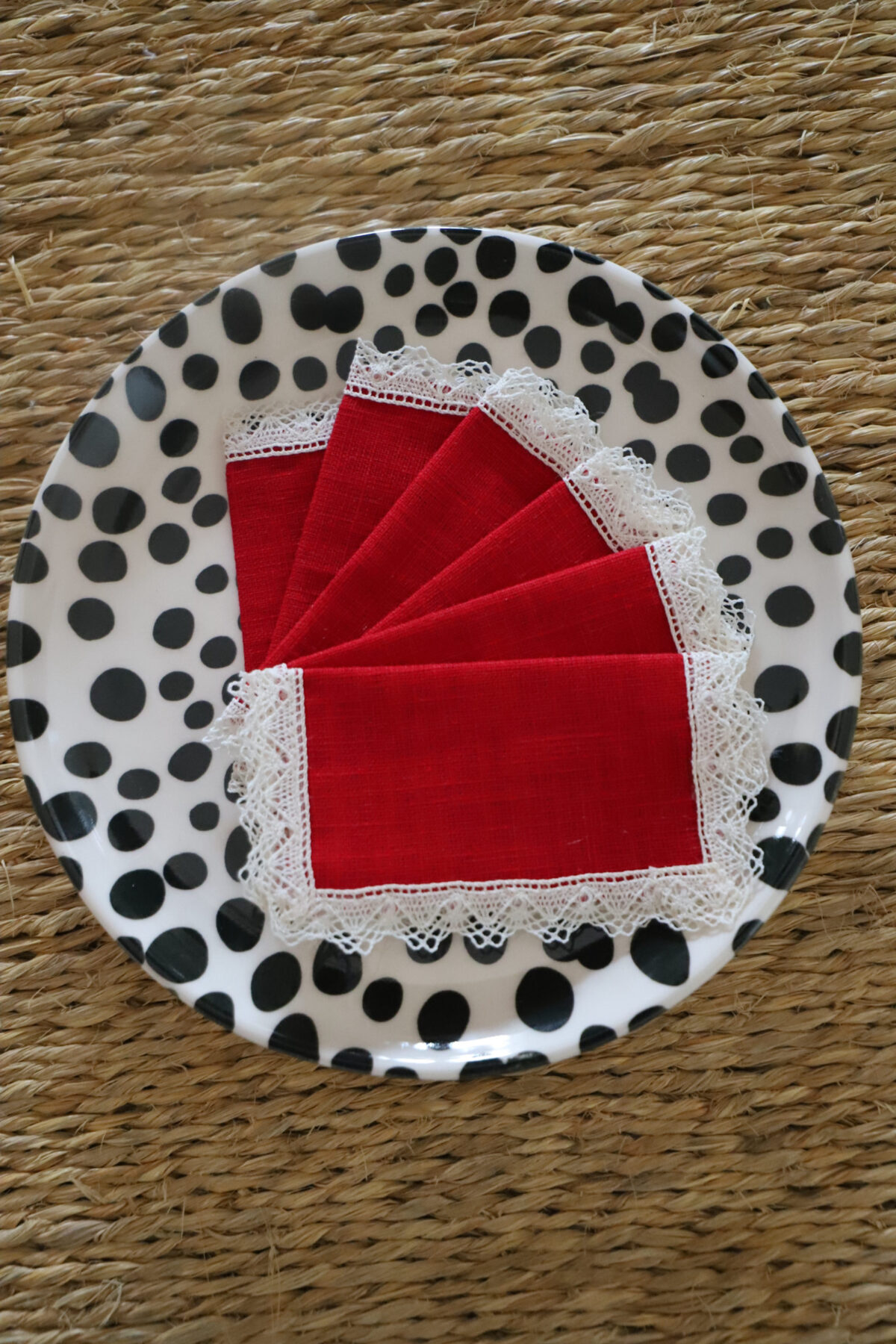 Servilletas de merienda roja