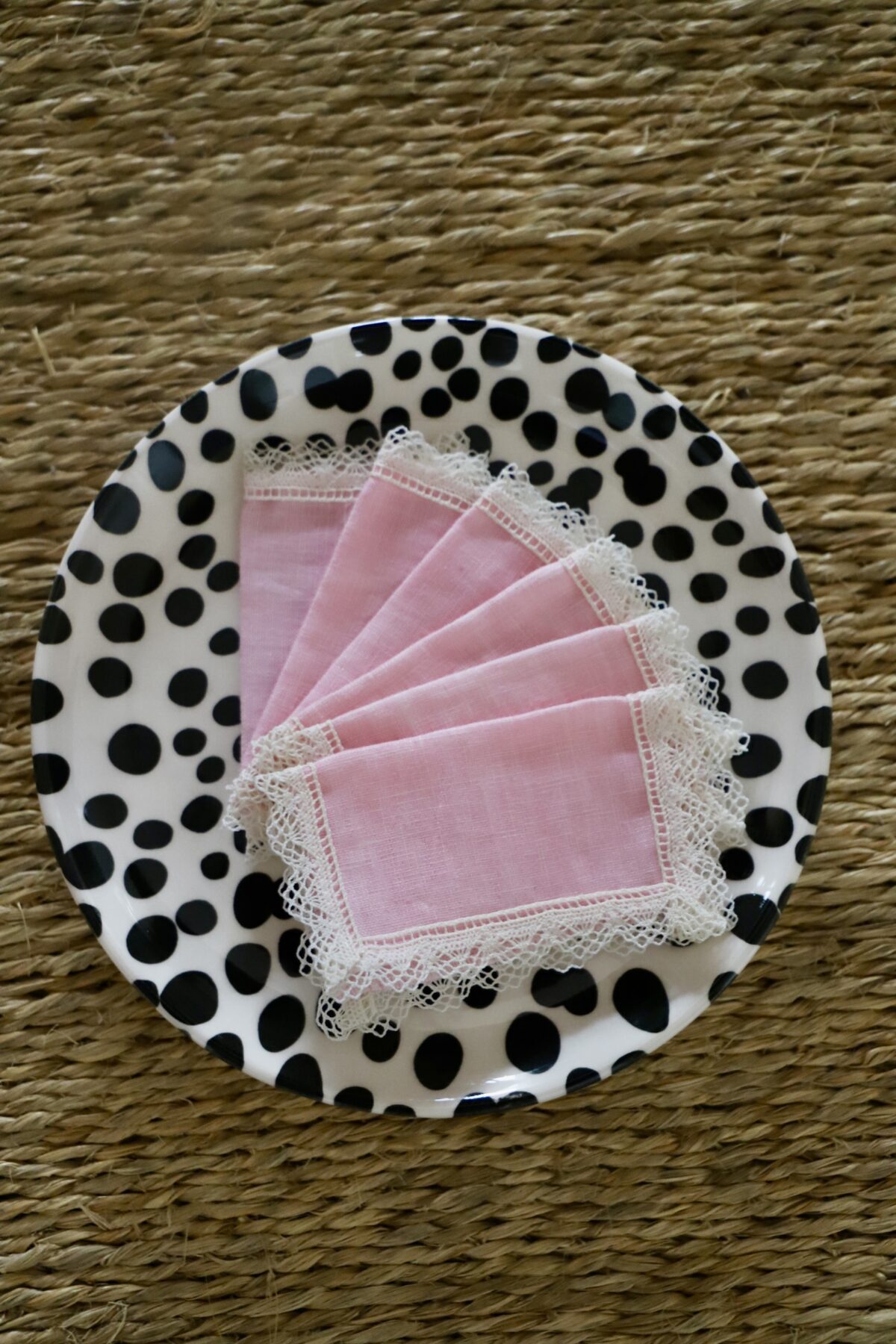 Servilletas de merienda rosa clarito