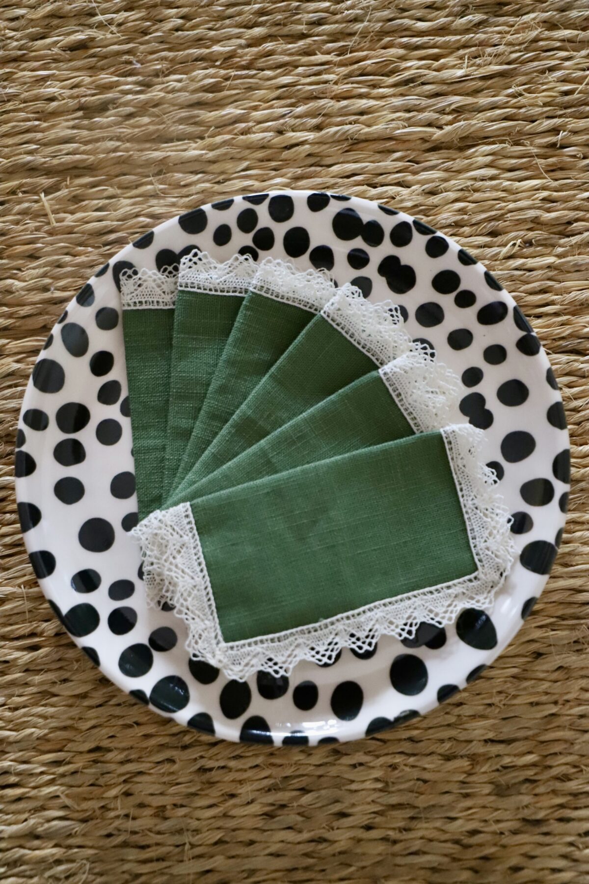 Servilletas de merienda verde aceituna