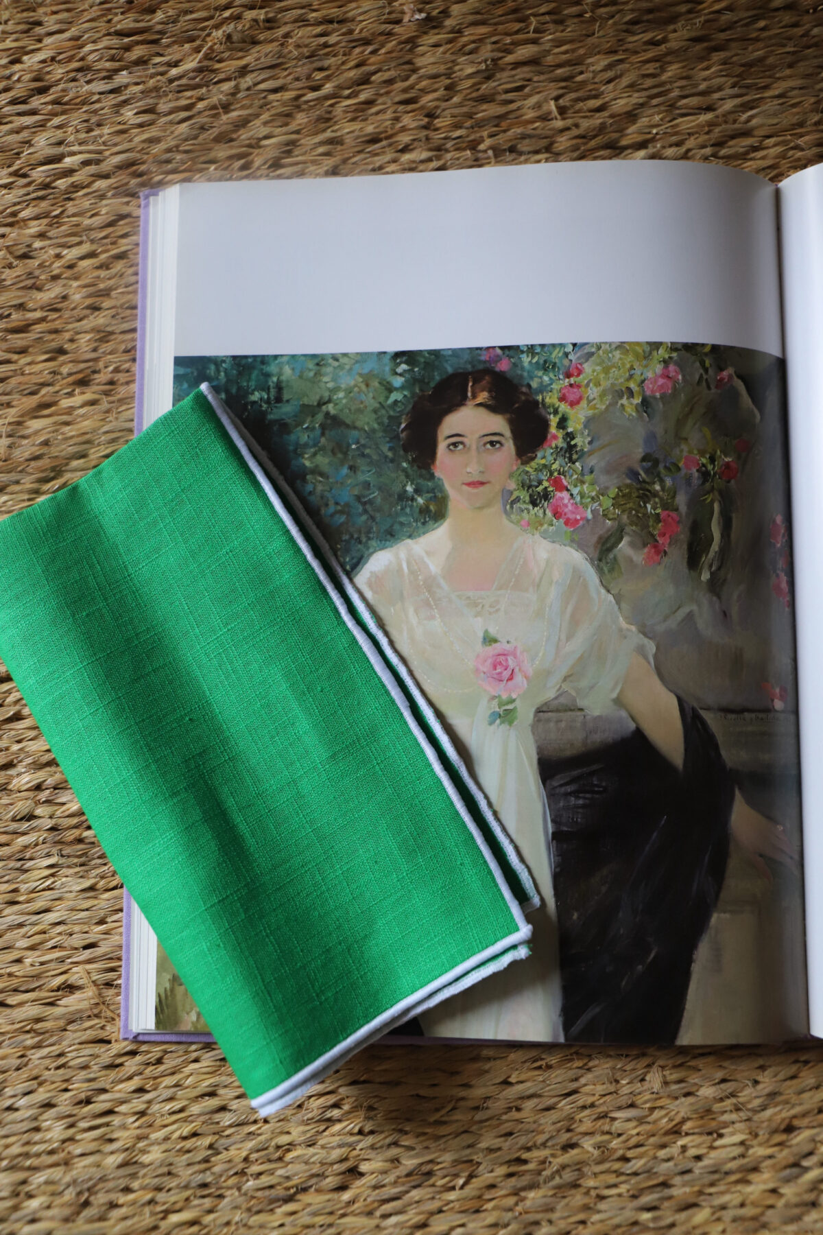 Servilleta grande lino verde esmeralda