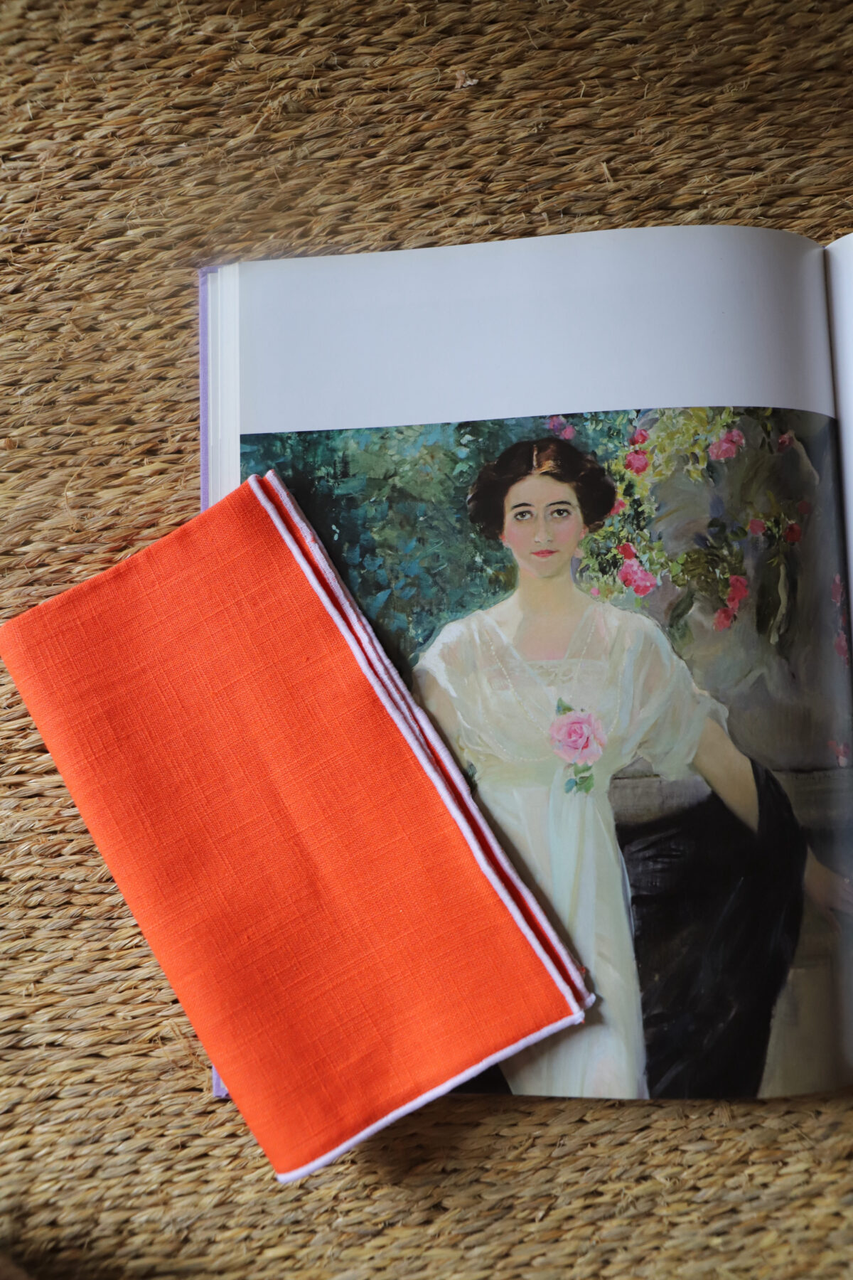 Servilleta grande lino naranja