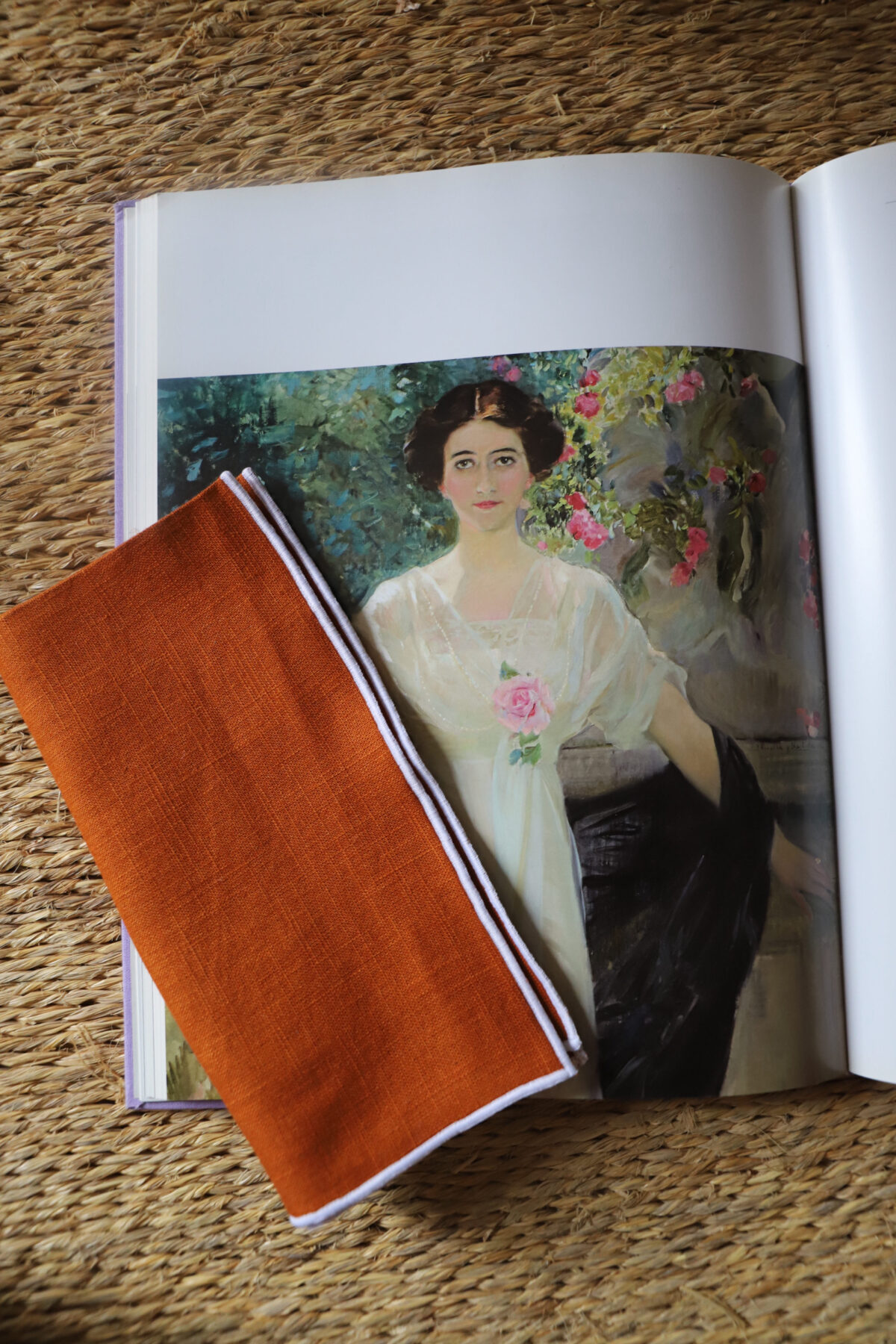 Servilleta grande lino calabaza