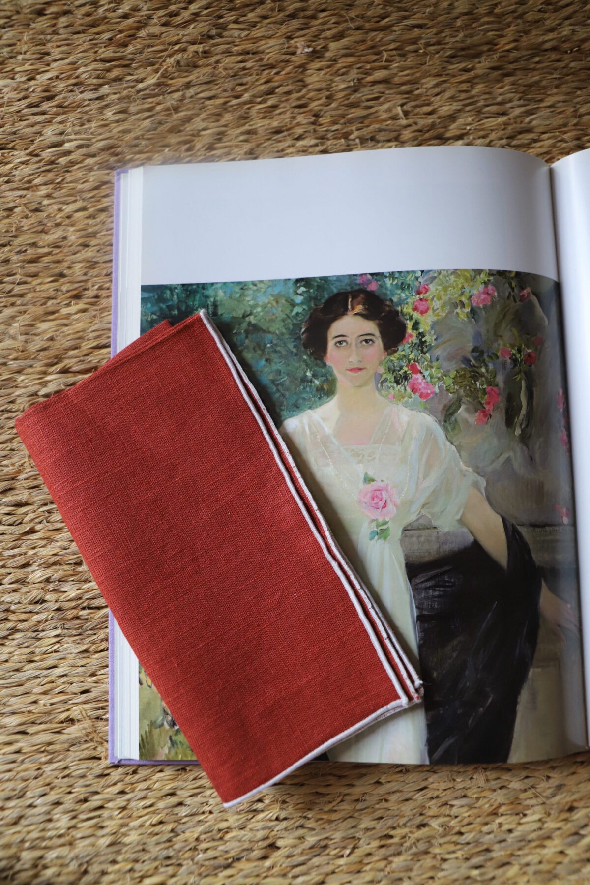 Servilleta grande lino caldera oscuro