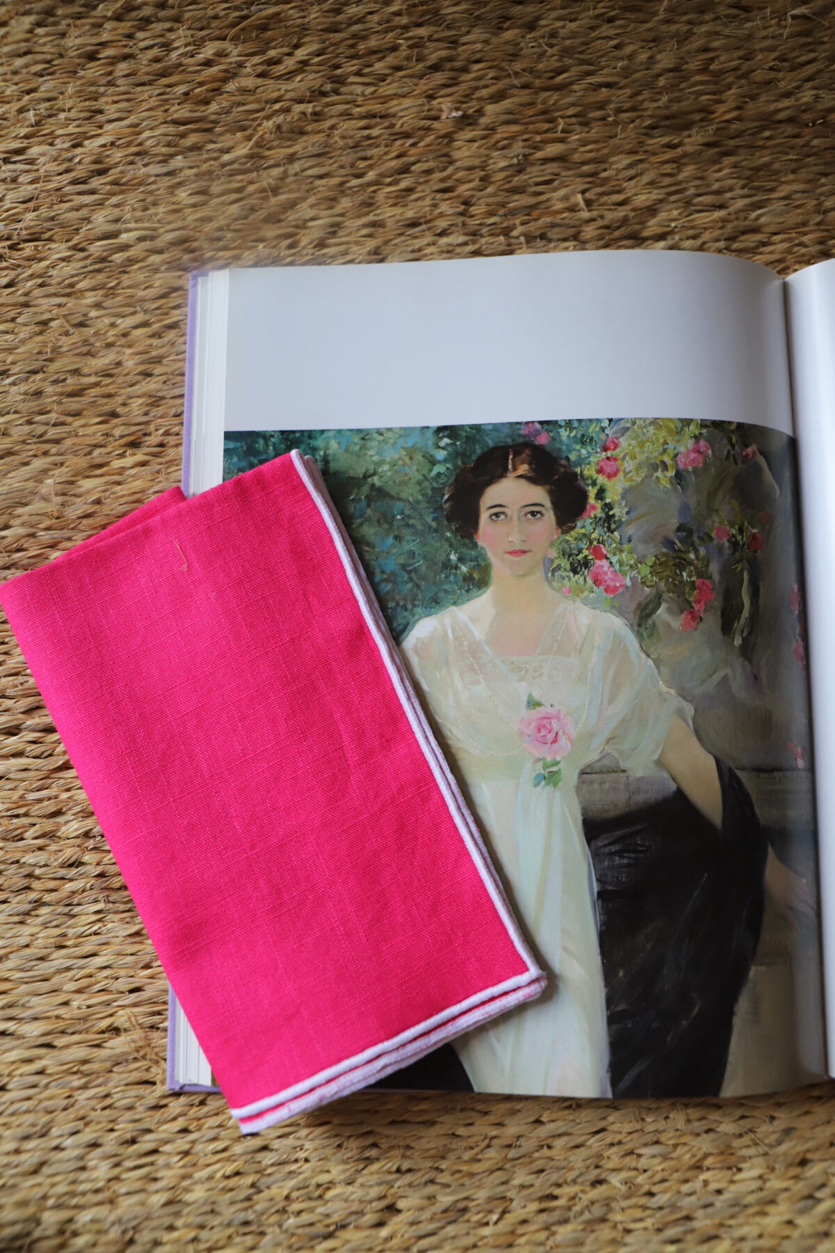 Servilleta grande lino rosa fucsia