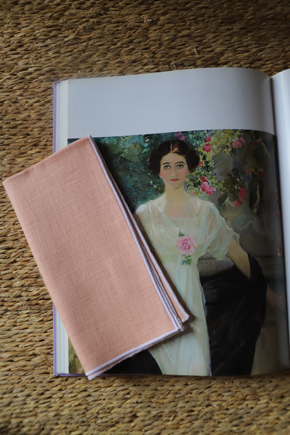 Servilleta grande lino salmón