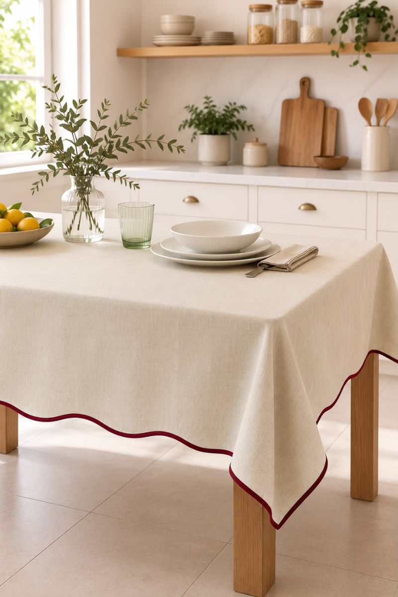 Mantel Resinado Lino Beige