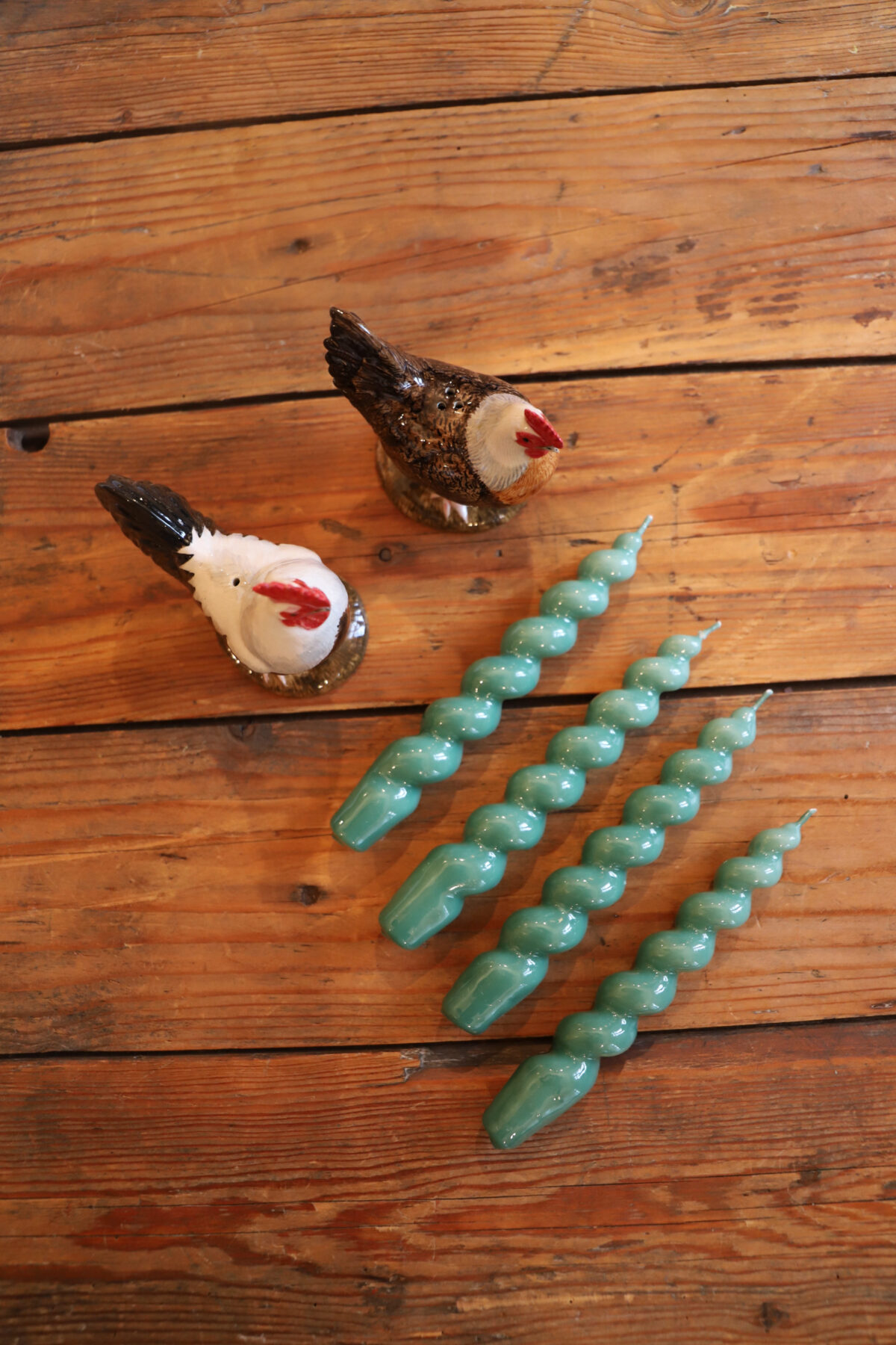 Estuche 4 velas espiral verde jabonoso