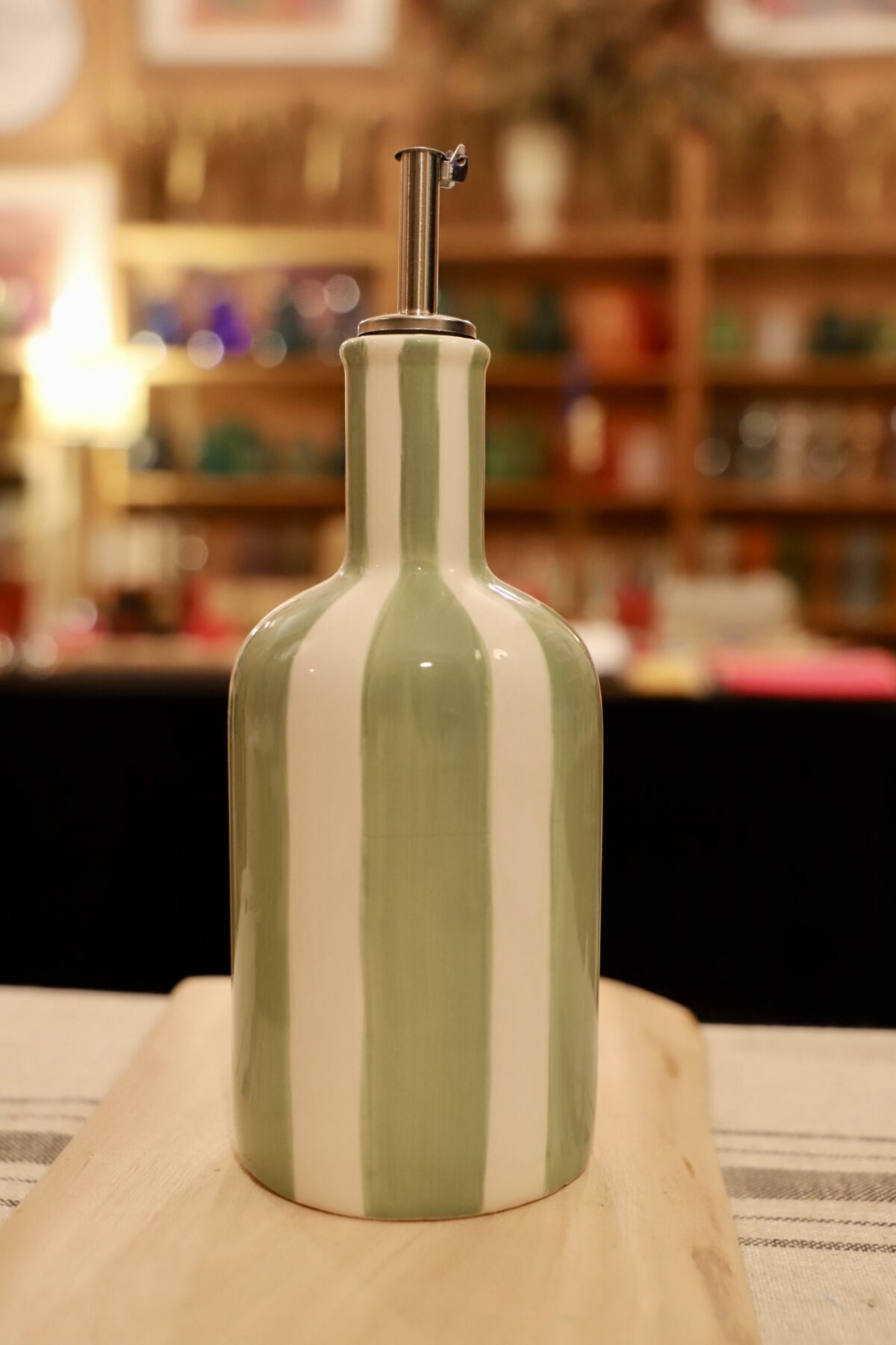 Aceitera cerámica verde inglés