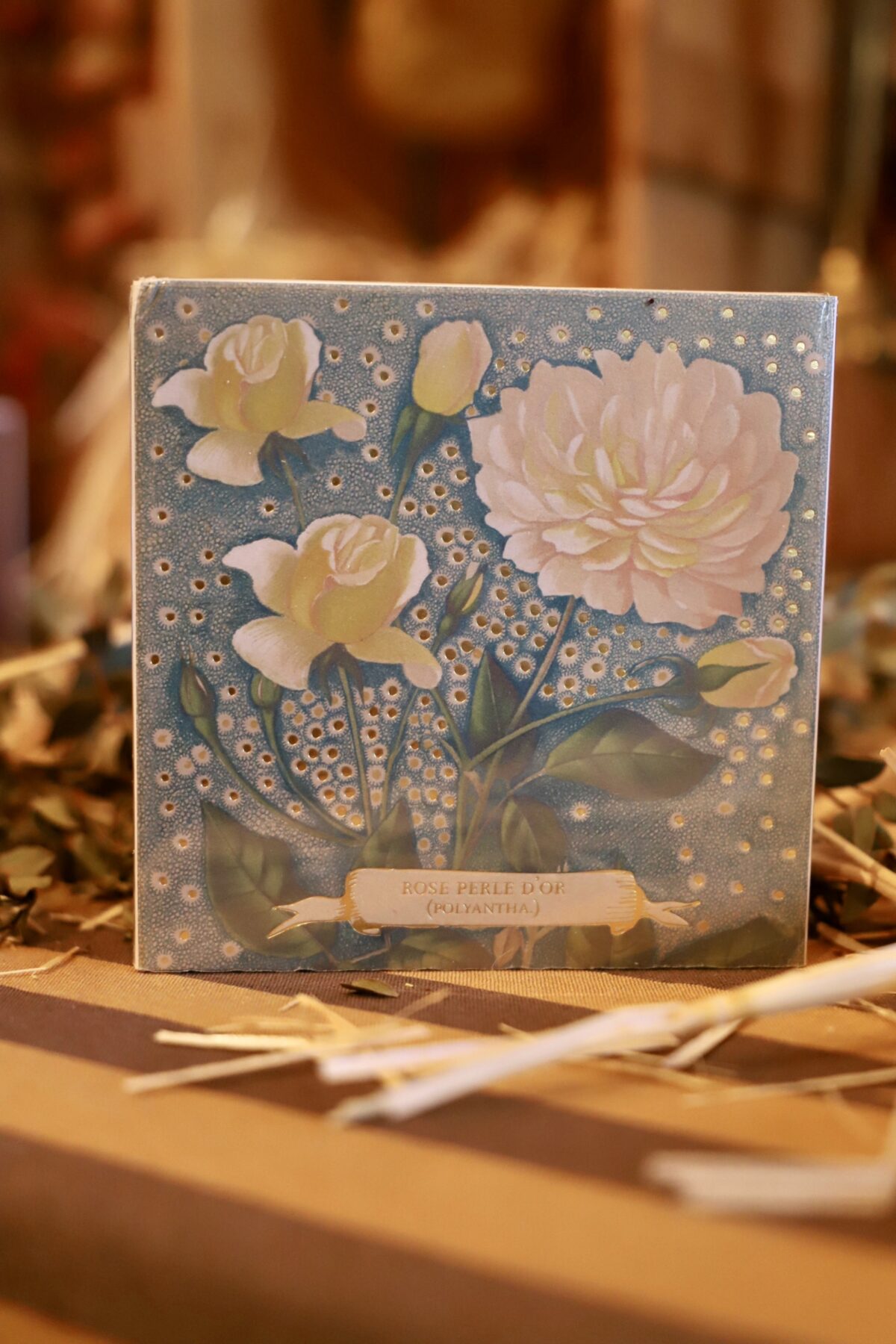 Caja cerillas green flowers