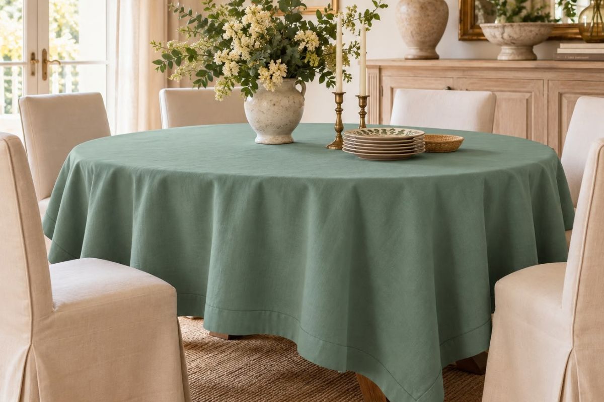 Mantel Algodón Verde Jade