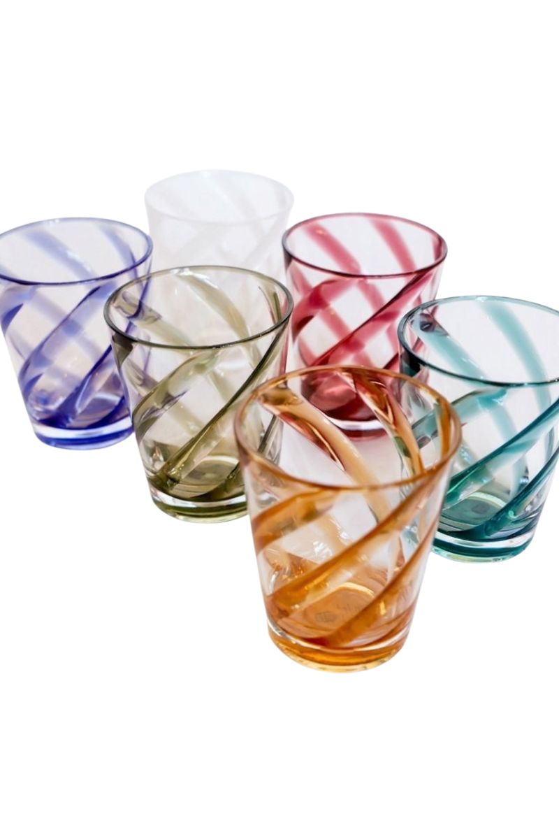Pack de 6 vasos metacrilato colores transparentes