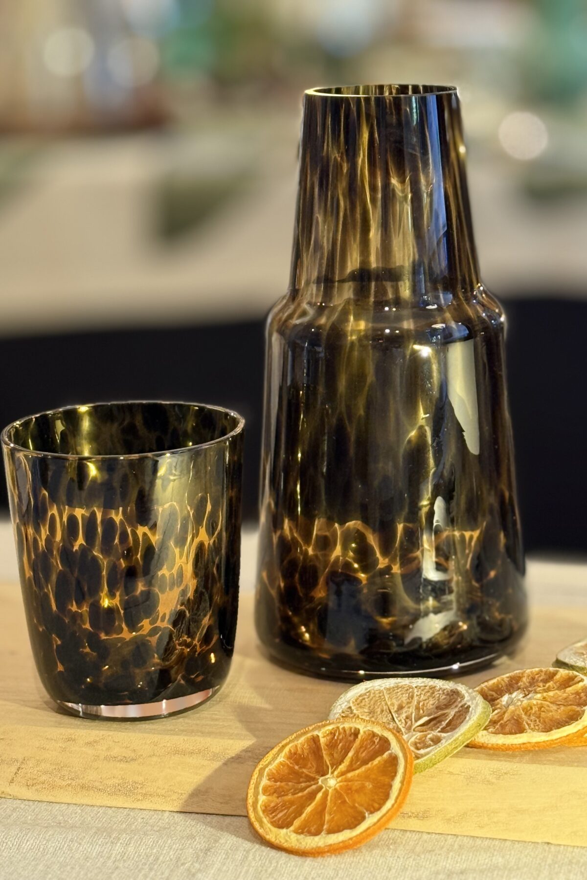 Jarra de noche animal print